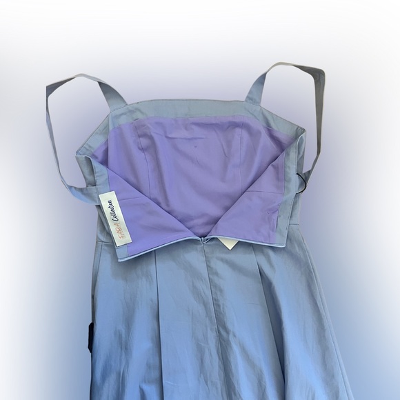 Periwinkle Cotton Midi Sundress with Flared Skirt - Picture 5 of 8